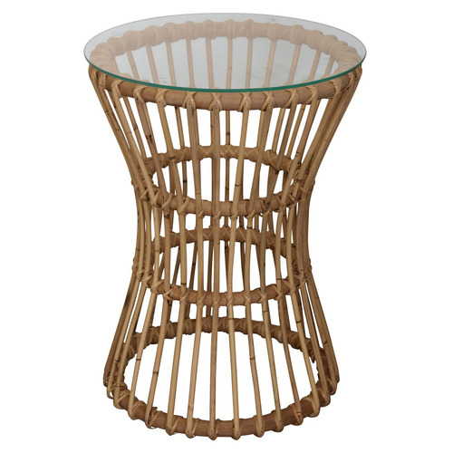 By Designs Aiyana 55cm Rattan Side Table | Temple & Webster