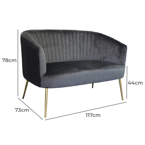 Osteria 2 Seater Velvet Sofa