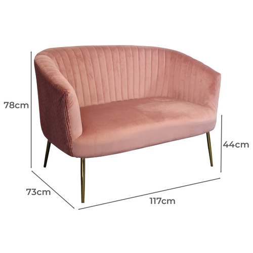 Osteria 2 Seater Velvet Sofa