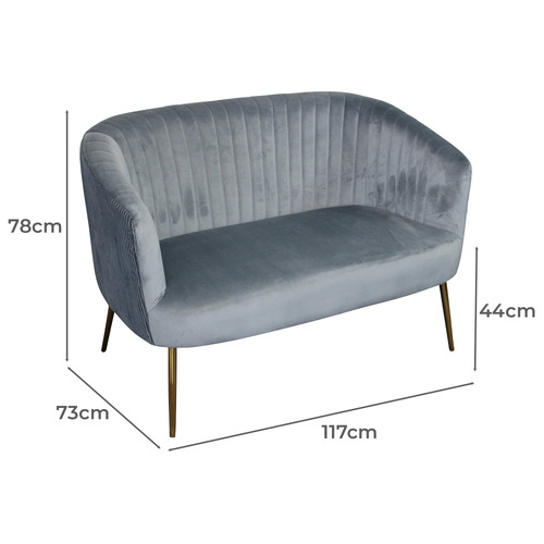 Osteria 2 Seater Velvet Sofa