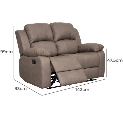 Rivoire 2 Seater Manual Recliner Sofa