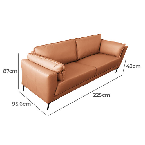Sapori 3 Seater Leather Sofa