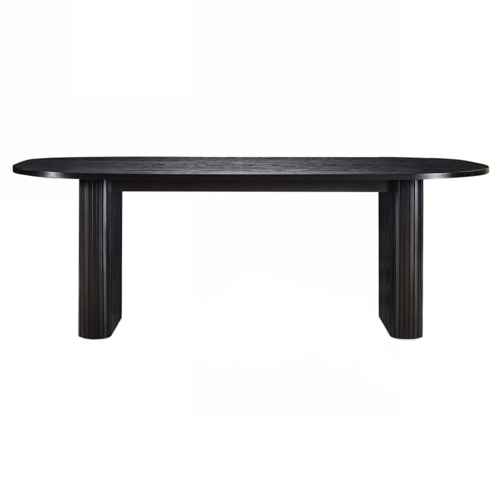 6 Seater Houlton Black Dining Table & Chair Set