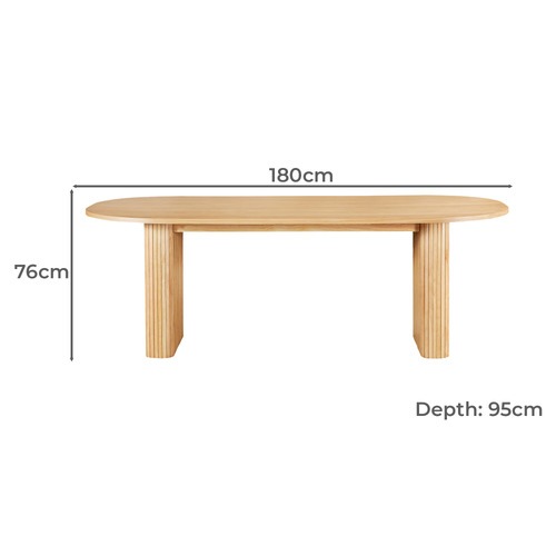 6 Seater Houlton Natural Dining Table & Chair Set