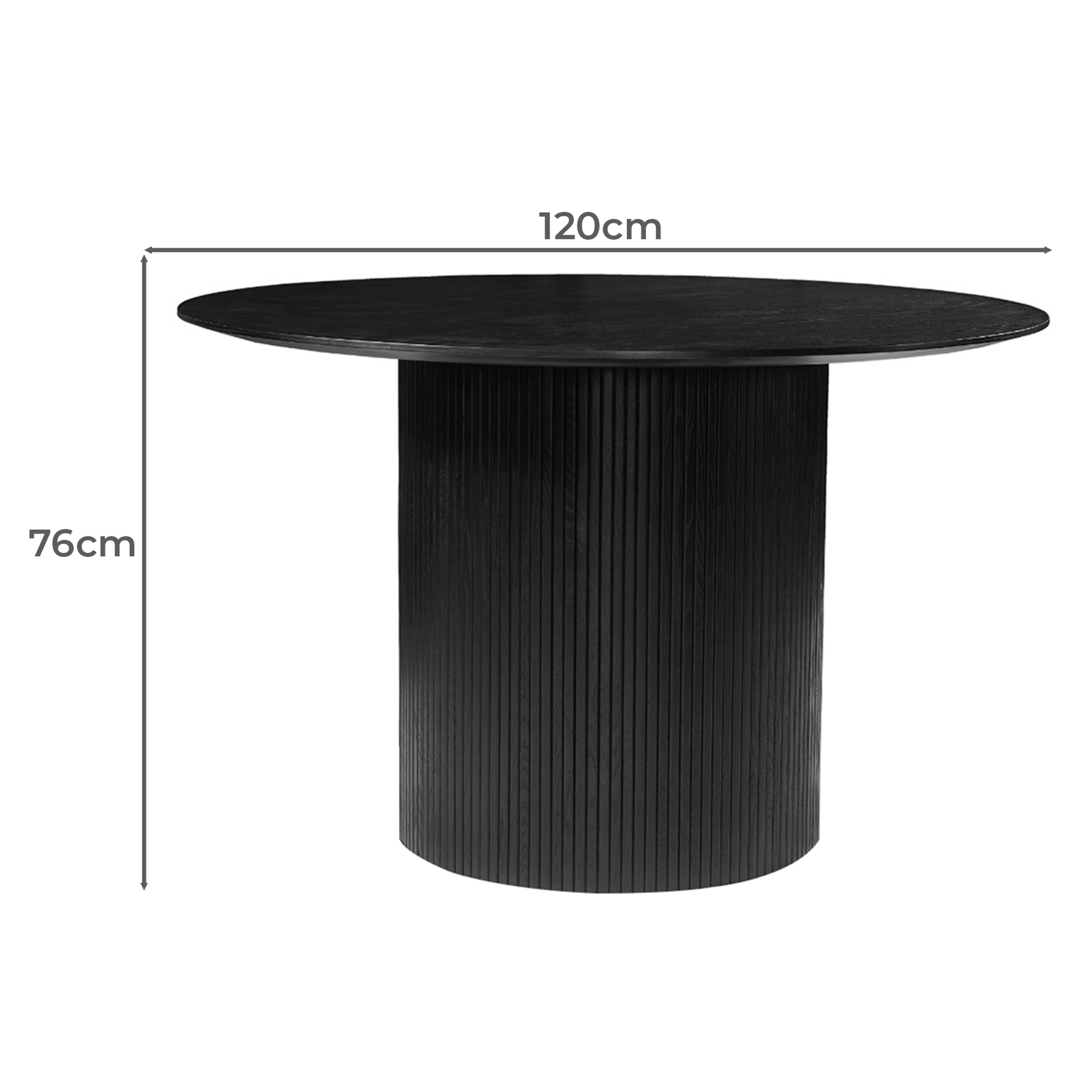 4 Seater Black Richdale Dining Table & Chair Set