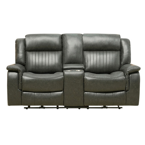 Powell 2 Faux Leather Seater Recliner Sofa