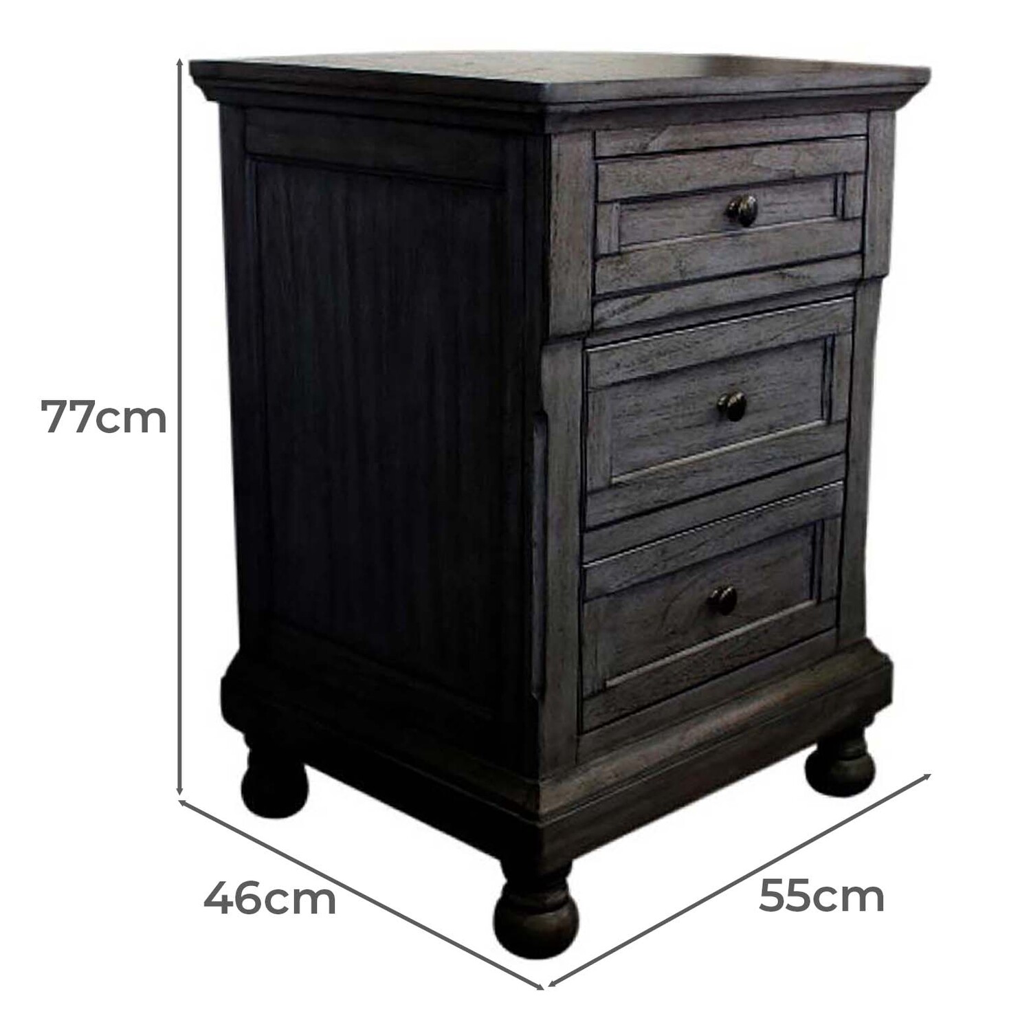 Amadis Mindi Wood Bedside Table