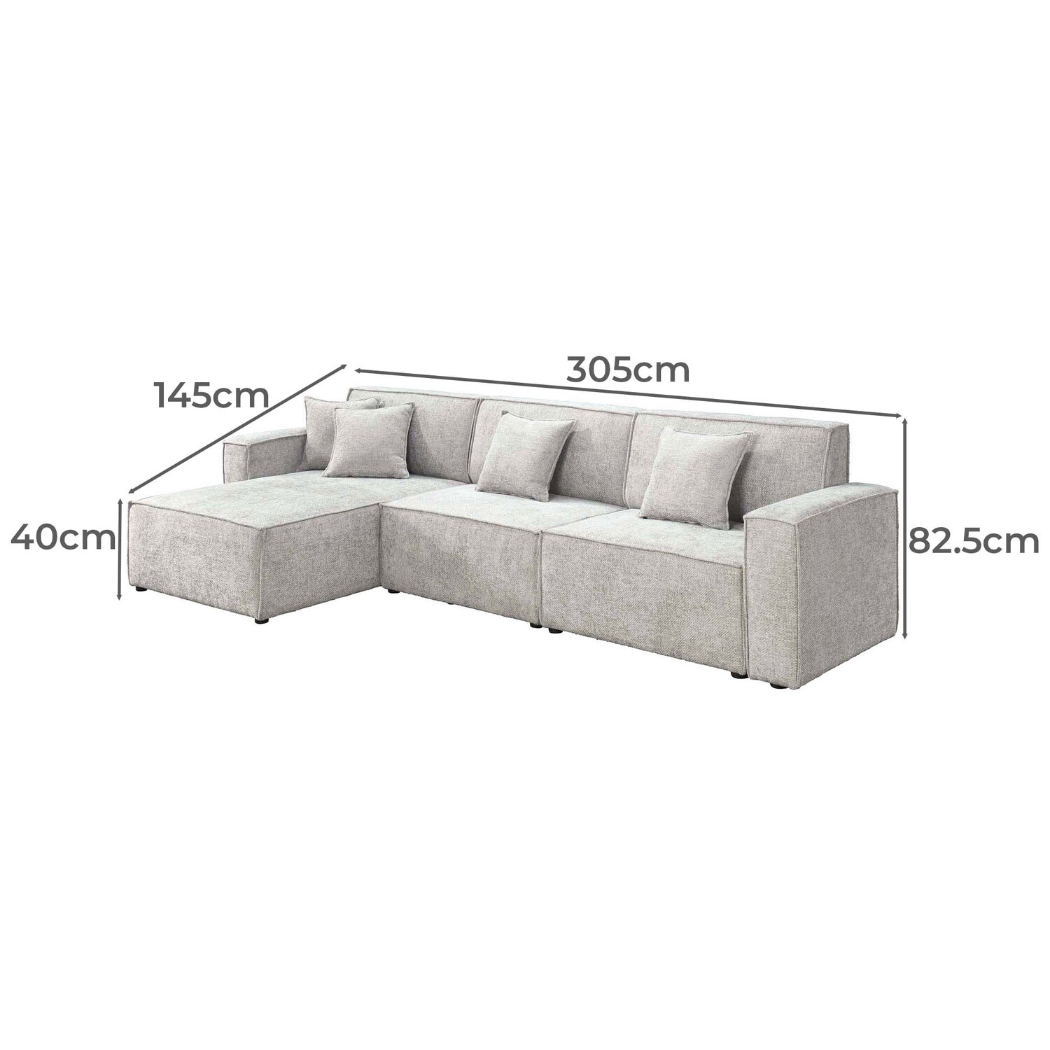 Argus 3 Seater Modular Sofa with Chaise