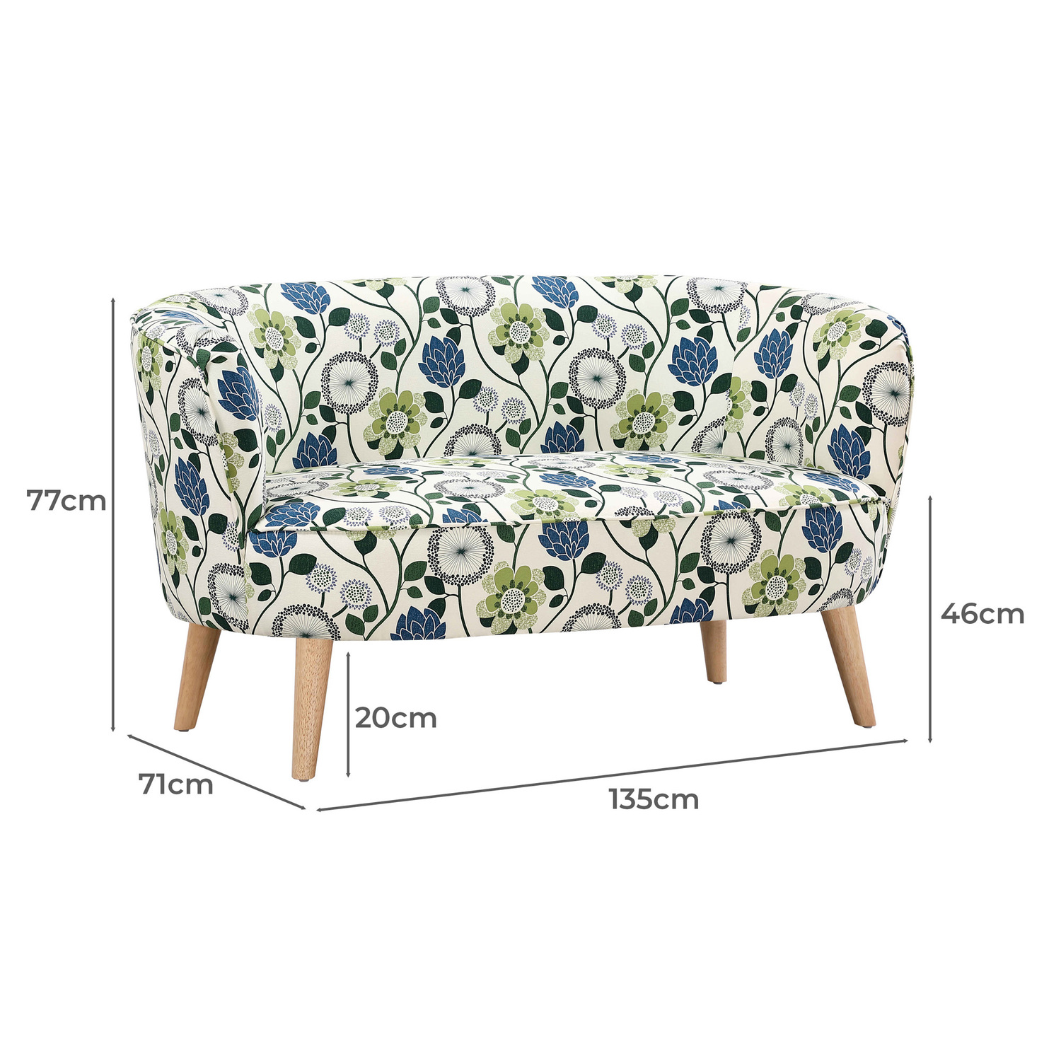 Berfin Print 2 Seater Sofa