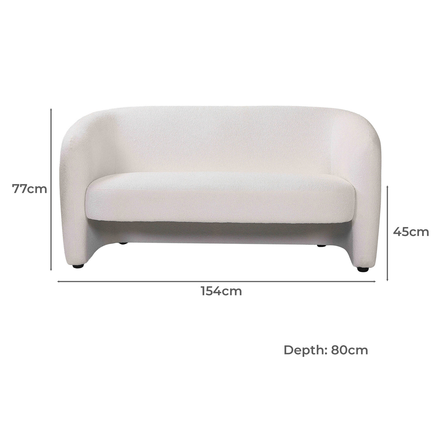 Tarryn 2 Seater Boucle Sofa