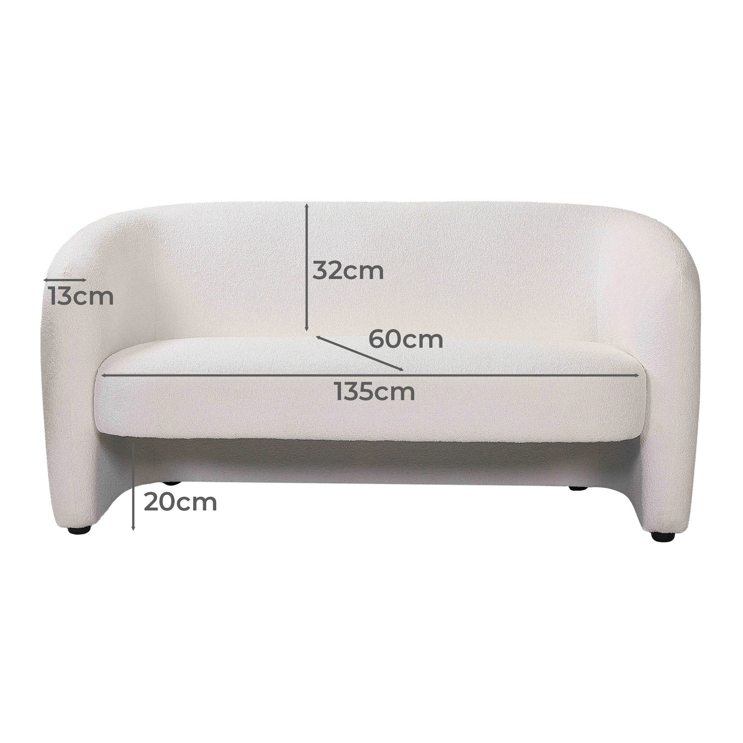 Tarryn 2 Seater Boucle Sofa
