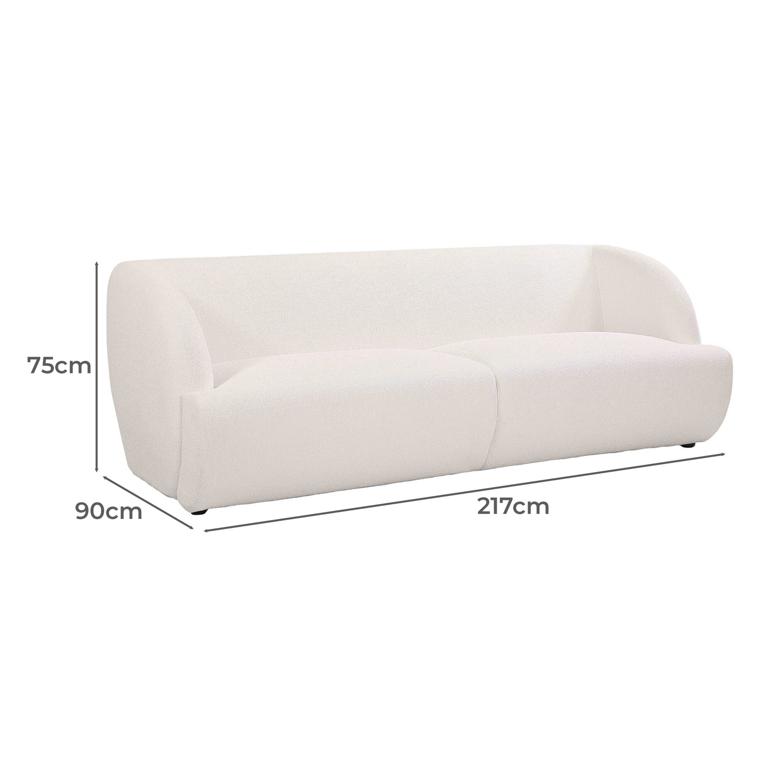 Soledad 3 Seater Boucle Sofa