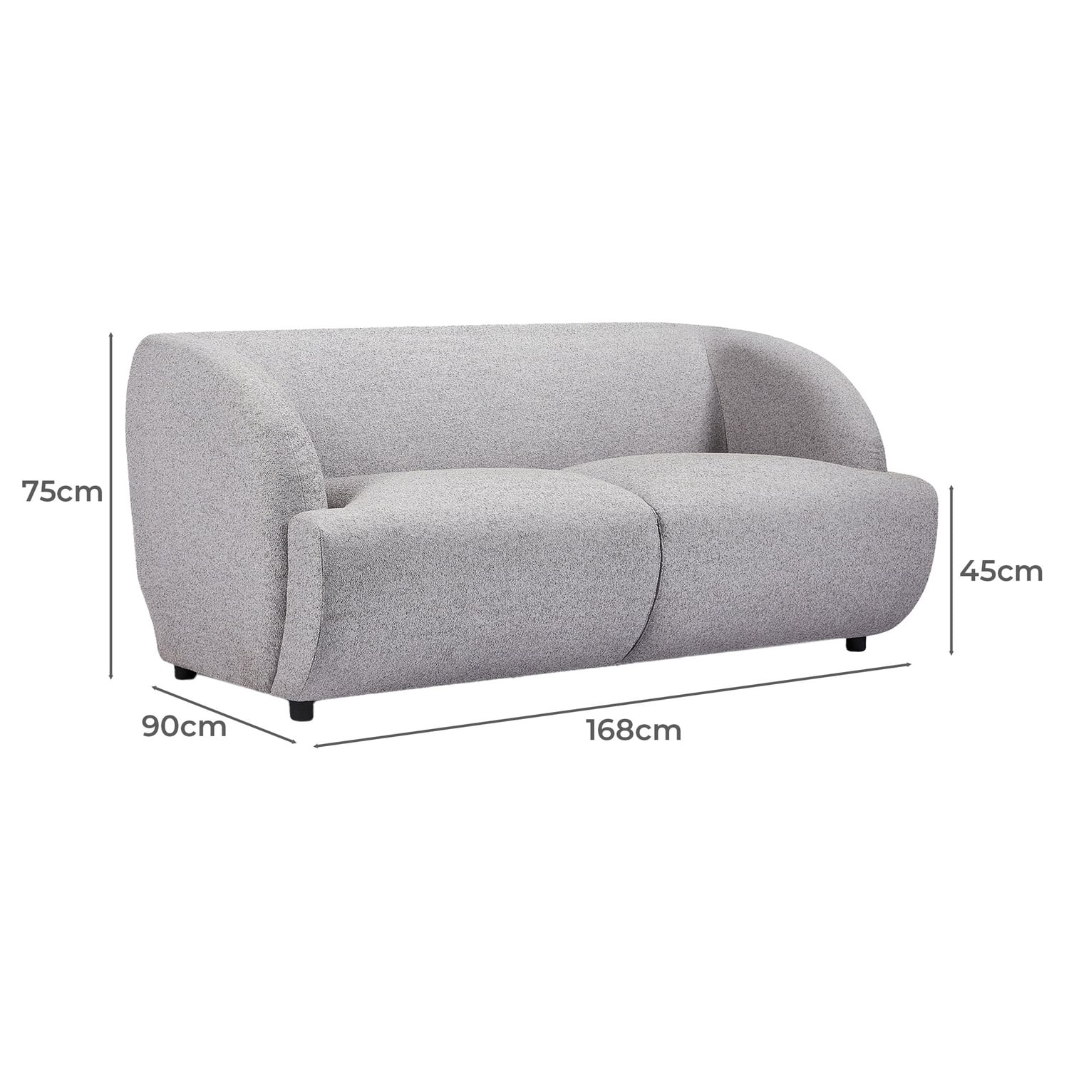 Christiane 2 Seater Boucle Sofa