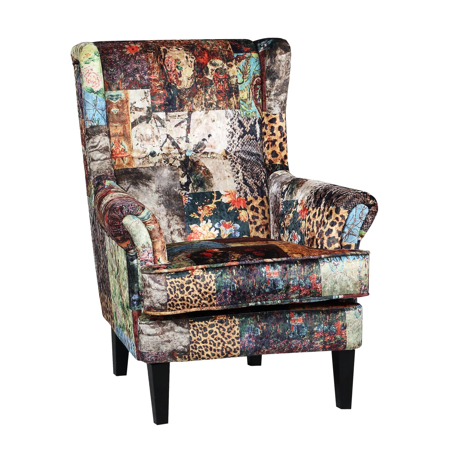 Bliss Velvet Wingback Armchair
