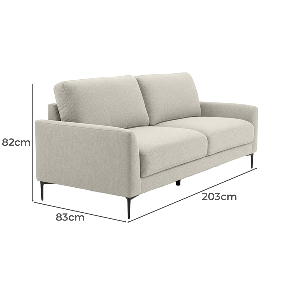 Bryn 3 Seater Upholstered Sofa