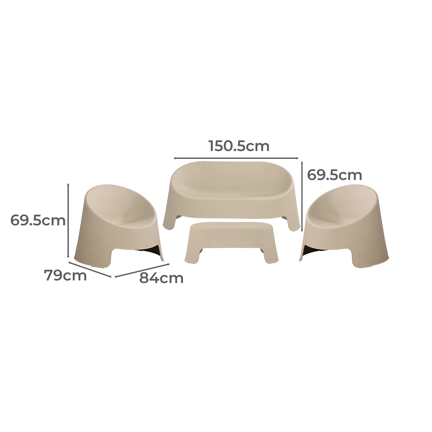 4 Seater Roseanna Outdoor Lounge Set