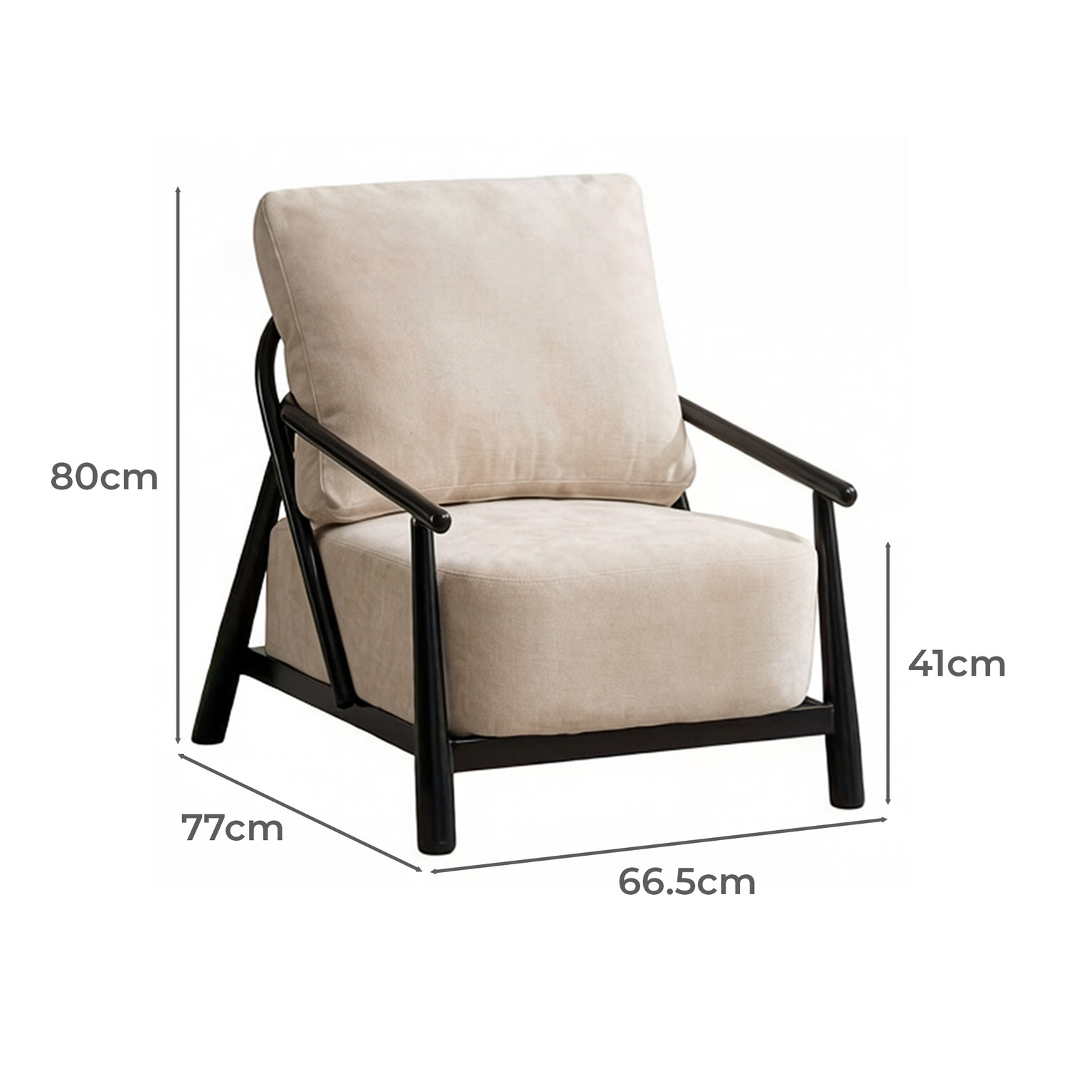 Moiren Liberty Rubberwood Accent Chair
