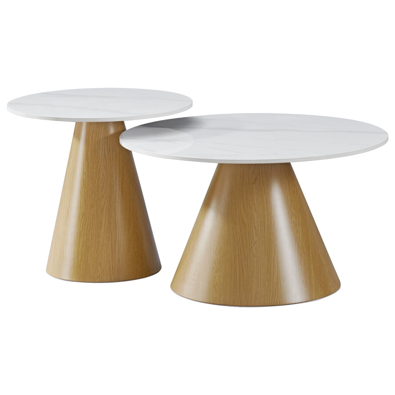 2 Piece Belinda Round Nesting Coffee Table Set