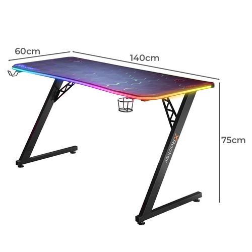 Pulsar RGB LED Gaming Desk | Temple & Webster