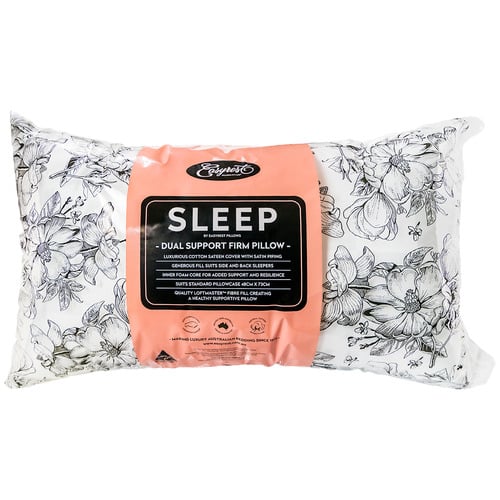Sleep Dual Support Cotton Sateen Firm Pillow
