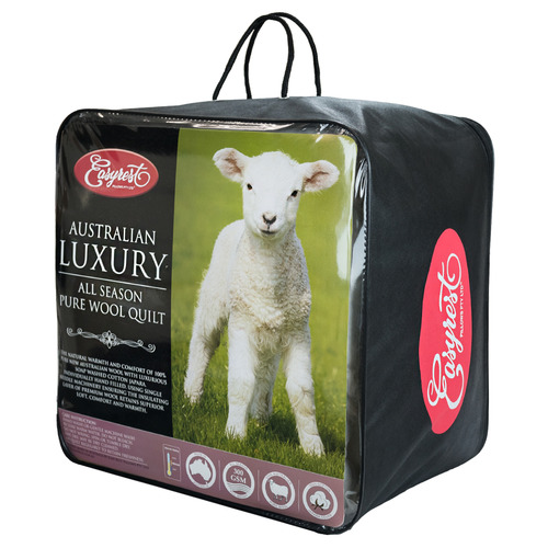 Easy Rest Australian Luxury Wool Quilted Bed Cover Temple & ster