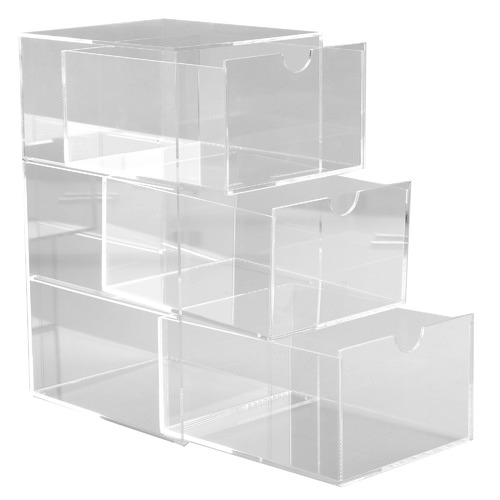 3 Drawer Acrylic Cosmetics Organiser Temple Webster