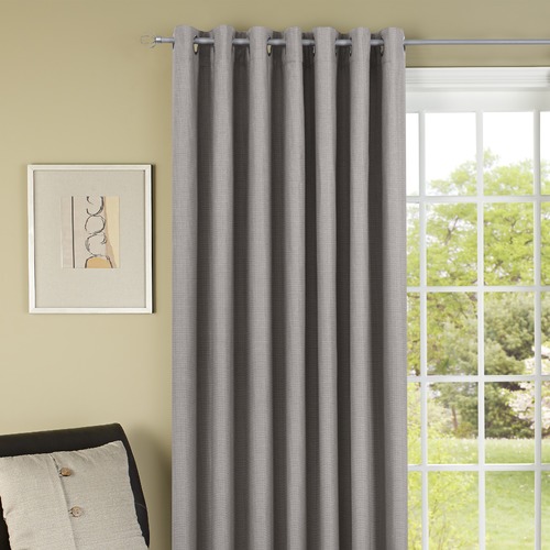 Essentially Homeliving Large Grid Single Panel Eyelet Curtain