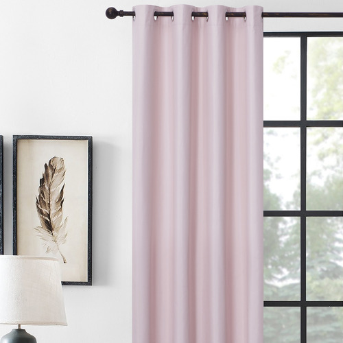 Essentially Homeliving Pink Albany Single Panel Eyelet Blockout Curtain