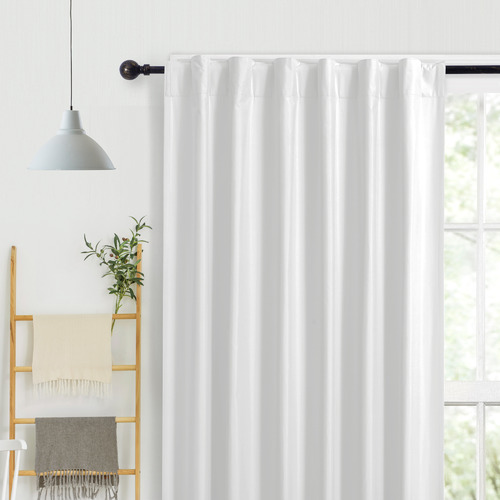 Essentially Homeliving Ivory Albany, White Tab Top Curtains