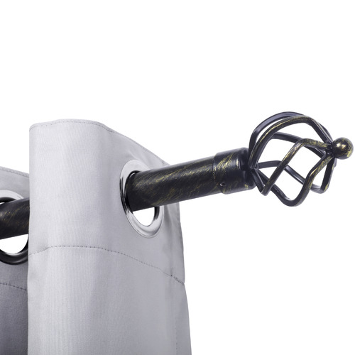 Essentially Homeliving Unix Birdcage Extendable Metal Curtain Rod