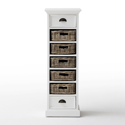Balmoral Designs Halifax 5 Rattan Baskets And 2 Drawers Storage