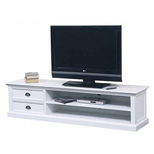 White Coastal Lowline TV Unit Temple & ster