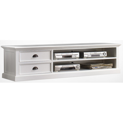 White Coastal Lowline TV Unit Temple & ster