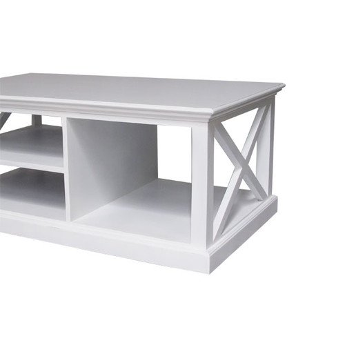 Coastal Coffee Table in White Temple & ster