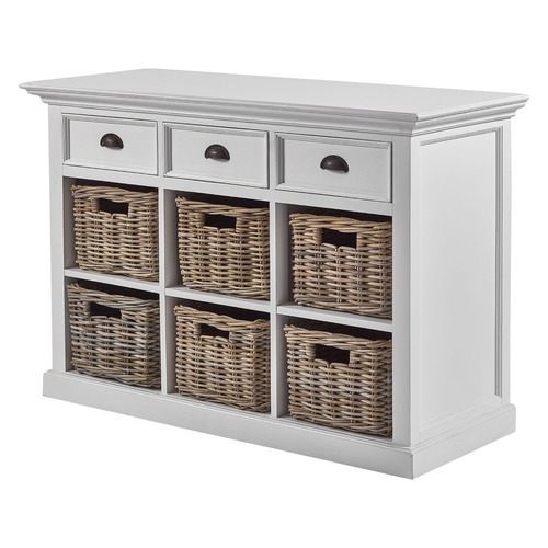Balmoral Designs Halifax 3 Drawers And 6 Rattan Baskets Kitchen
