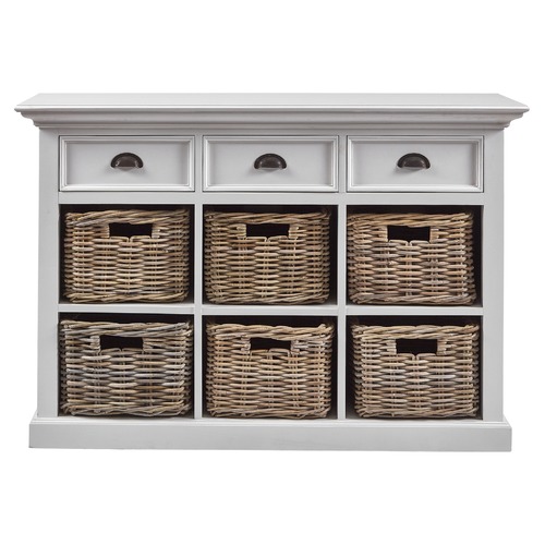 Balmoral Designs Halifax 3 Drawers And 6 Rattan Baskets Kitchen