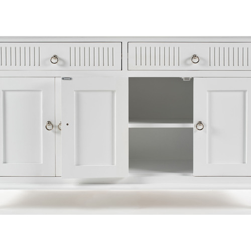Lewis 4 Door 2 Drawer Buffet & 6 Shelf Hutch