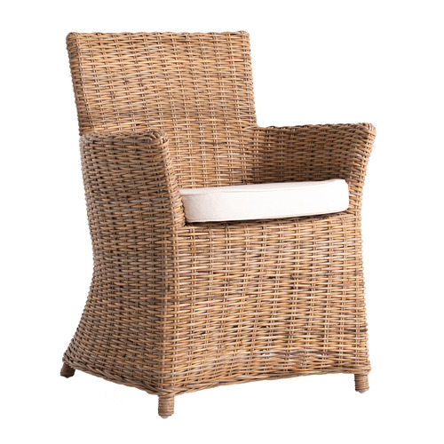 Light Timber Twynam Rattan Dining Chairs