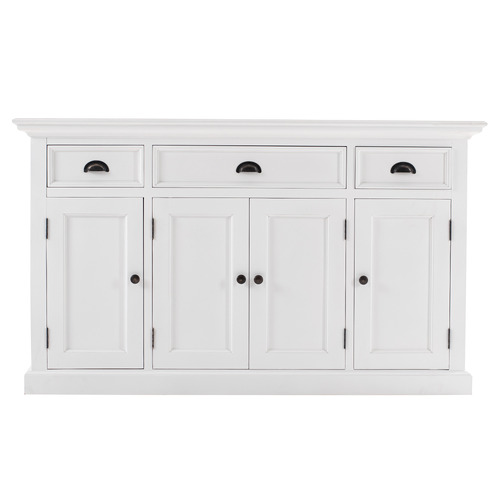White Meharry 4 Door 3 Drawer Buffet