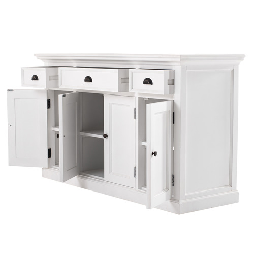 White Meharry 4 Door 3 Drawer Buffet