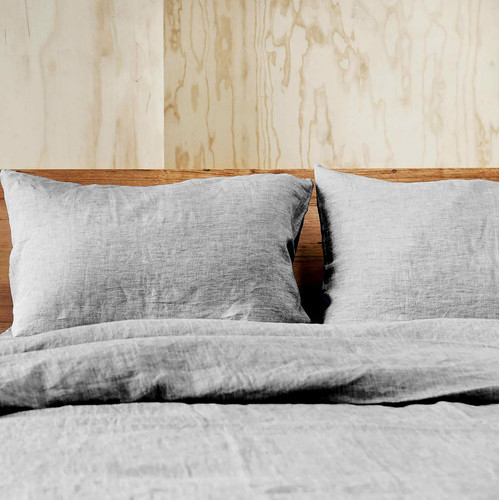 RANS Linen Grey Doux Pure Linen Quilt Cover Temple & ster