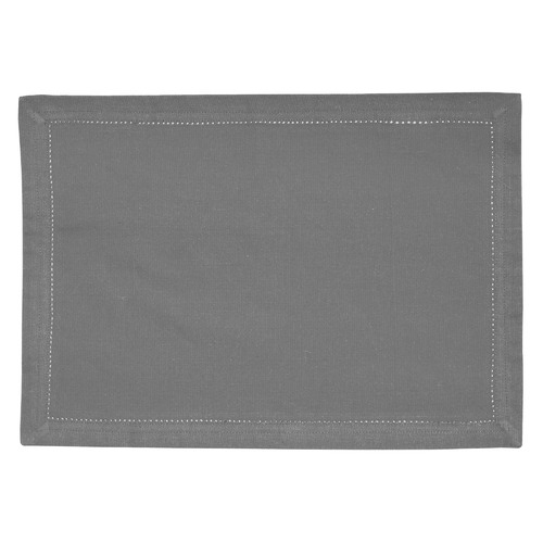 Grey Hemstitch Cotton Placemat