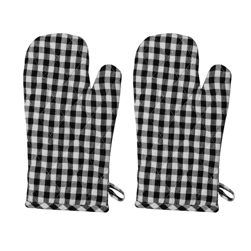 Gingham Cotton Oven Gloves | Temple & Webster