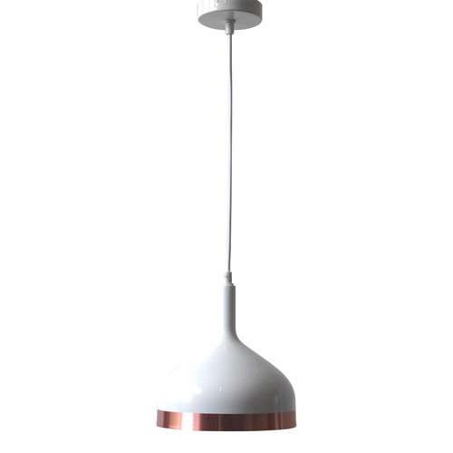Ellen White Rose Gold Pendant Light
