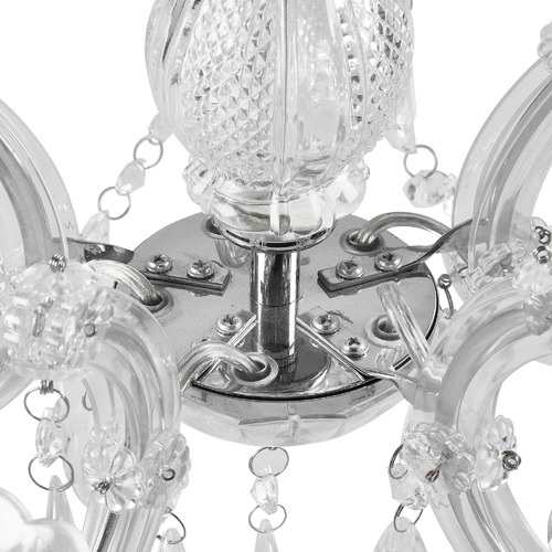 Grace Marie Therese 5 Light Chandelier Chrome