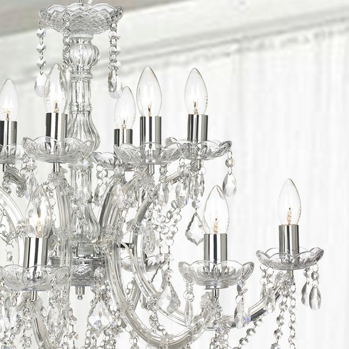 Allure Grace 12 Light Chrome Chandelier