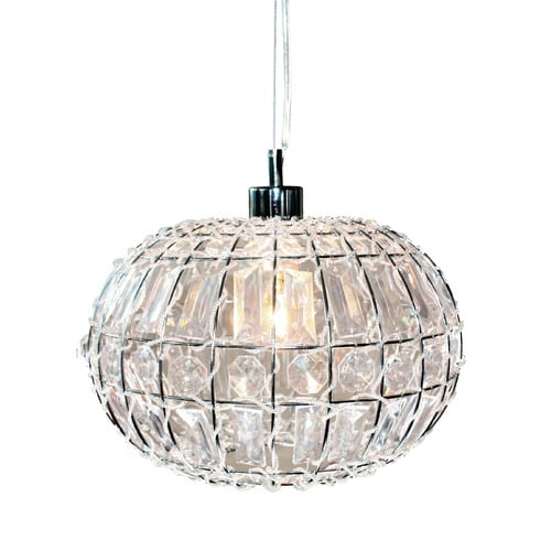 Lily 1 Light Pendant Clear Acrylic