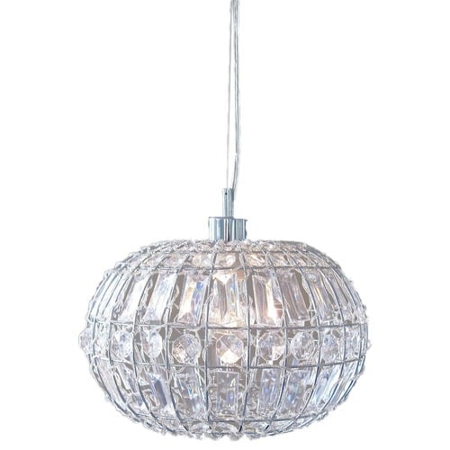 Lily 1 Light Pendant Clear Acrylic
