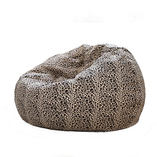 Micro Fur Beanbag Cover Leopard Print
