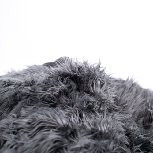 Charcoal Lush Fur Beanbag